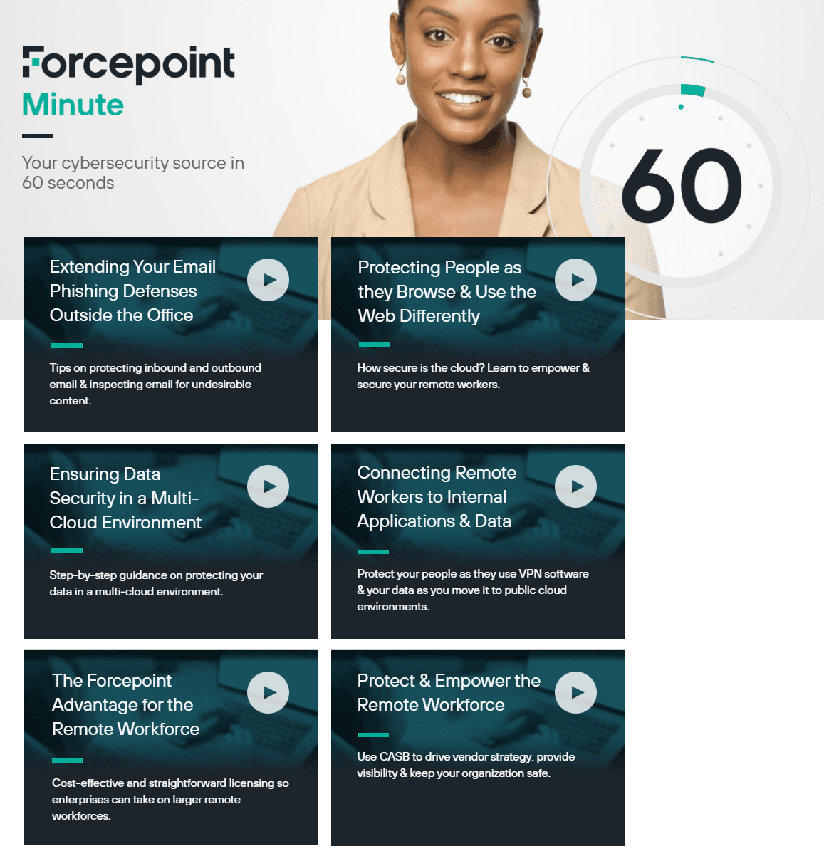 Forcepoint Minute video series on Forcepoint.com